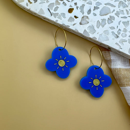 SOLAR BLOOM | BLUE GOLD |HOOPS