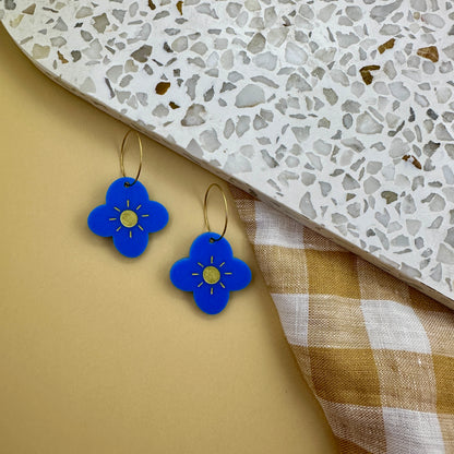 SOLAR BLOOM | BLUE GOLD |HOOPS