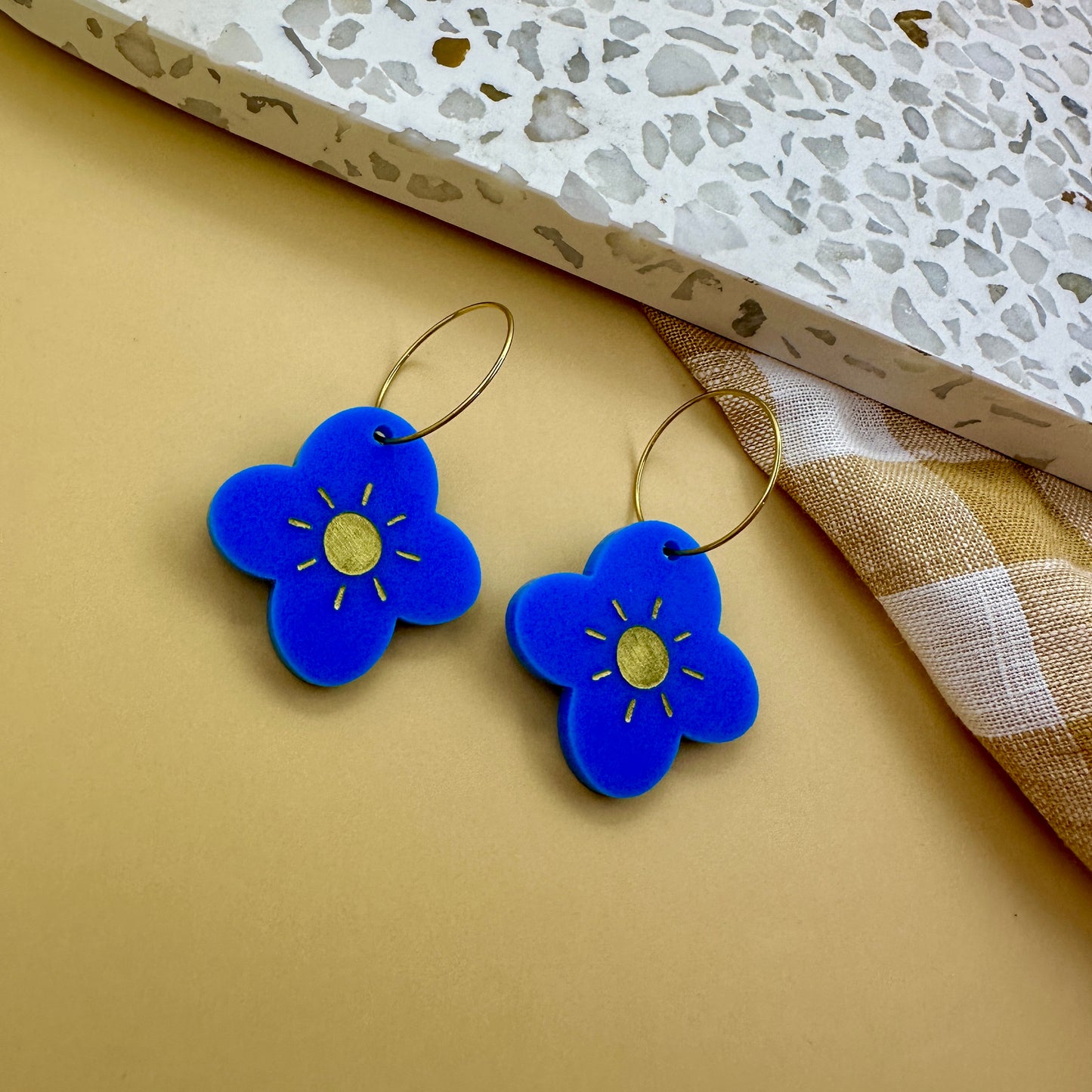 SOLAR BLOOM | BLUE GOLD |HOOPS