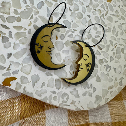 LUNA MOON | GOLD | HOOPS