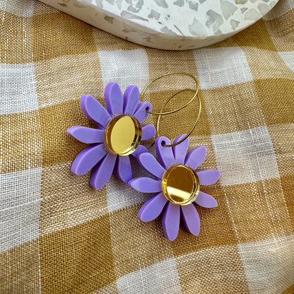 DAISY HOOPS | PURPLE