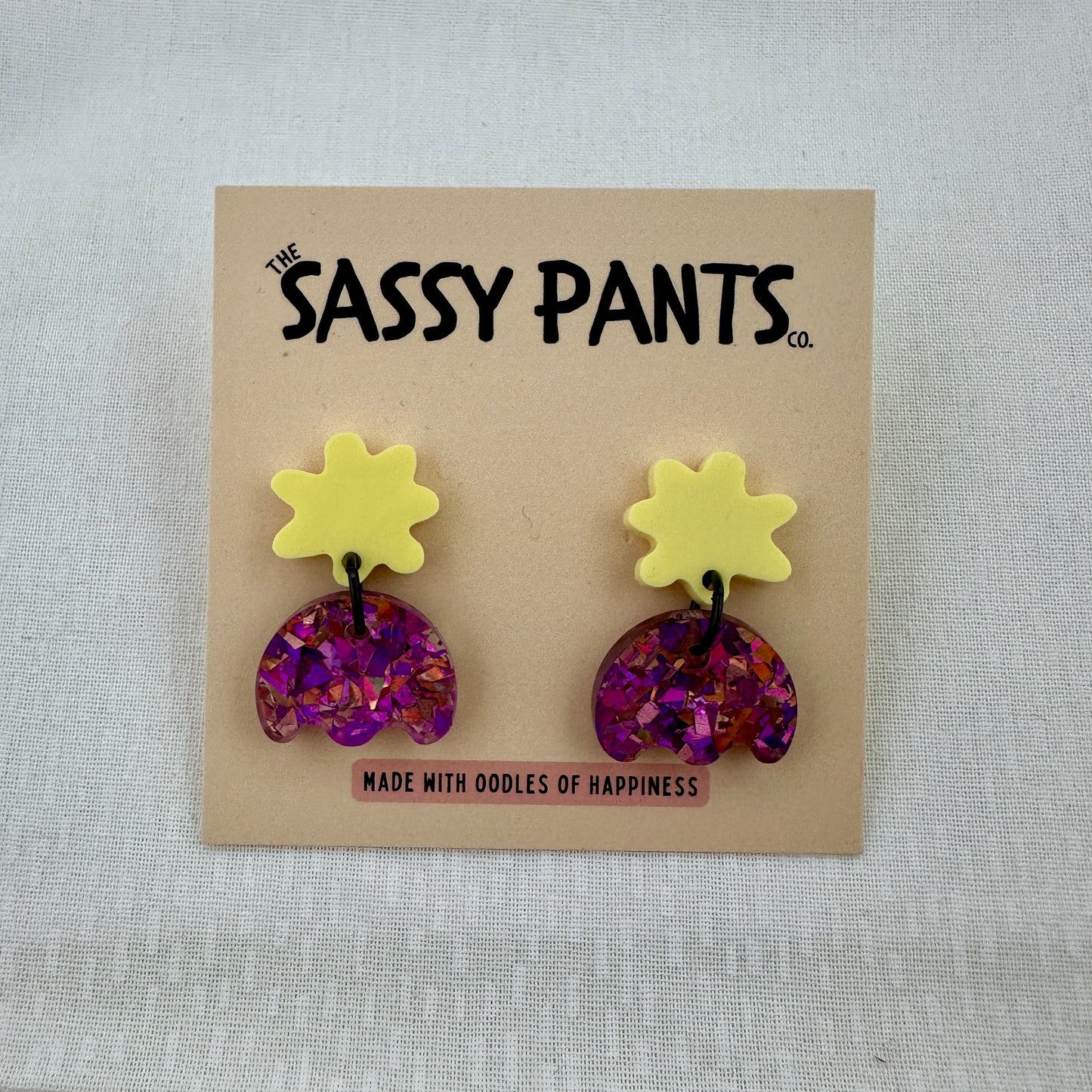 #26 LOTTIE | PURPLE & YELLOW STUD