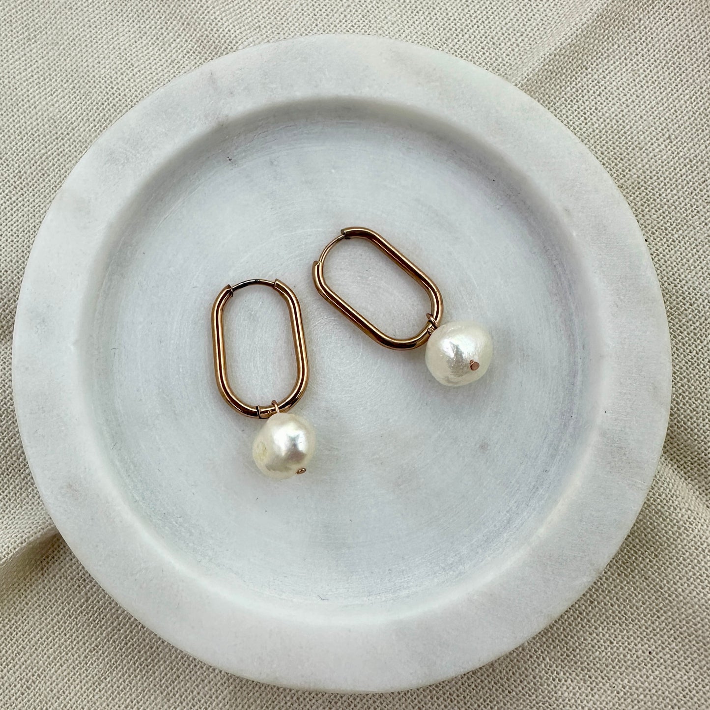 PEARL | ROSE GOLD | HOOPS