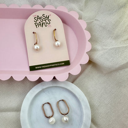 PEARL | ROSE GOLD | HOOPS