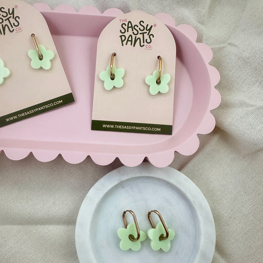 GERTRUDE | MINT ROSE GOLD | HOOPS