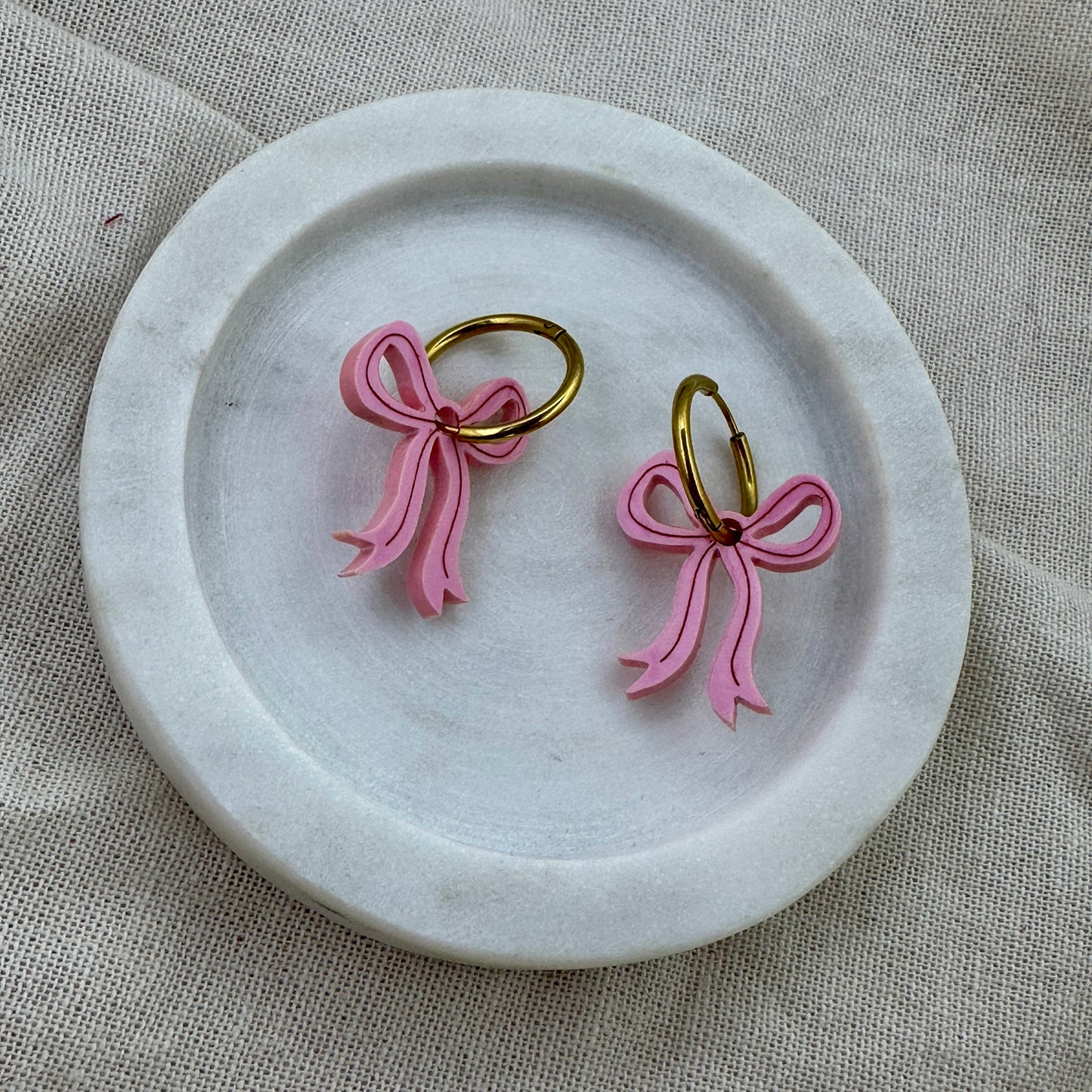 RIBBON BOWS | HOOPS | PINK