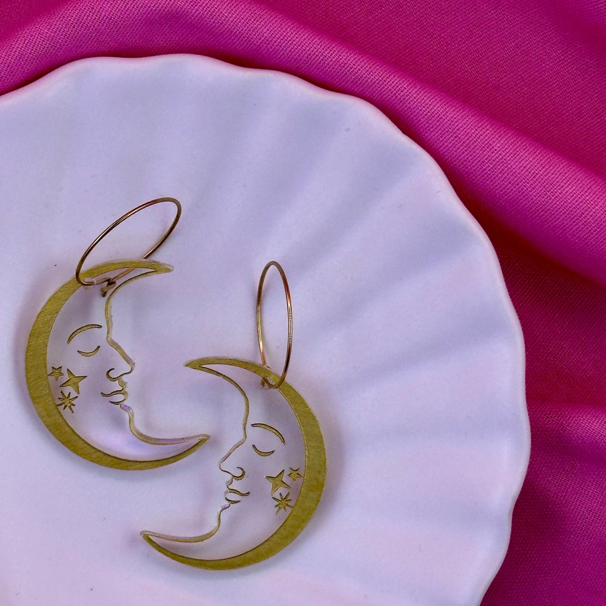 LUNA MOON | CLEAR | HOOPS - The Sassy Pants Co